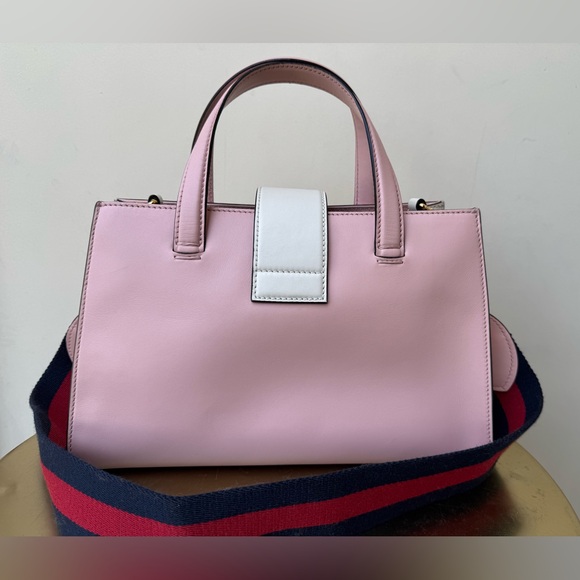 NEW IN BOX GUCCI Nappa Small Bamboo Buckle Top Handle Bag Perfect Pink - Picture 7 of 13